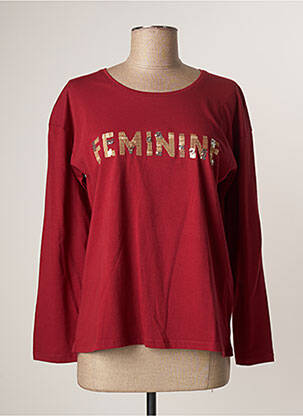 T-shirt manches longues manches longues rouge LE PETIT BAIGNEUR femme