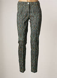 Pantalon chino fermeture zippée sous rabat boutonné taille normale vert LE PETIT BAIGNEUR femme