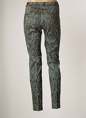Pantalon chino fermeture zippée sous rabat boutonné taille normale vert LE PETIT BAIGNEUR femme
