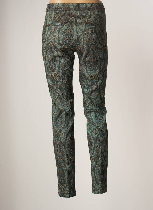 Pantalon chino fermeture zippée sous rabat boutonné taille normale vert LE PETIT BAIGNEUR femme