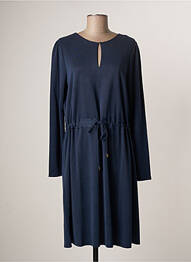 Robe mi-longue coupe fluide manches longues bleu LE PETIT BAIGNEUR femme