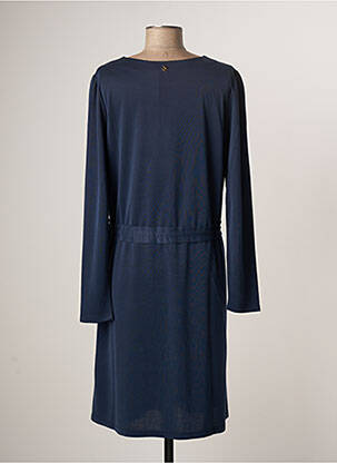 Robe mi-longue coupe fluide manches longues bleu LE PETIT BAIGNEUR femme