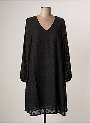 Robe mi-longue coupe fluide manches longues noir LE PETIT BAIGNEUR femme