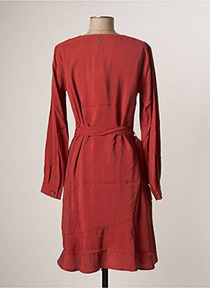 Robe mi-longue manches longues manches longues orange LE PETIT BAIGNEUR femme