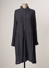 Robe mi-longue coupe fluide manches longues bleu LE PETIT BAIGNEUR femme