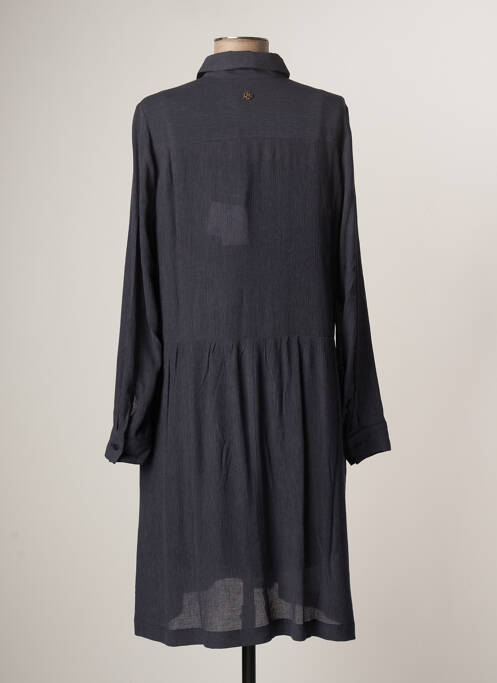 Robe mi-longue coupe fluide manches longues bleu LE PETIT BAIGNEUR femme