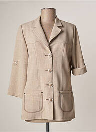 Veste casual epaulette beige FRANCE RIVOIRE femme