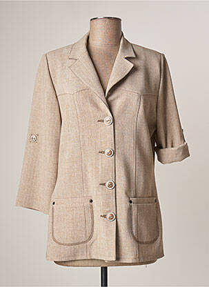 Veste casual epaulette beige FRANCE RIVOIRE femme