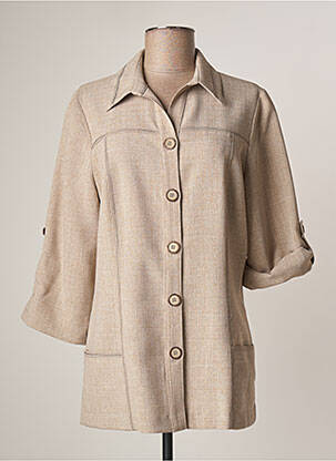 Veste casual poches beige IMPULSION femme