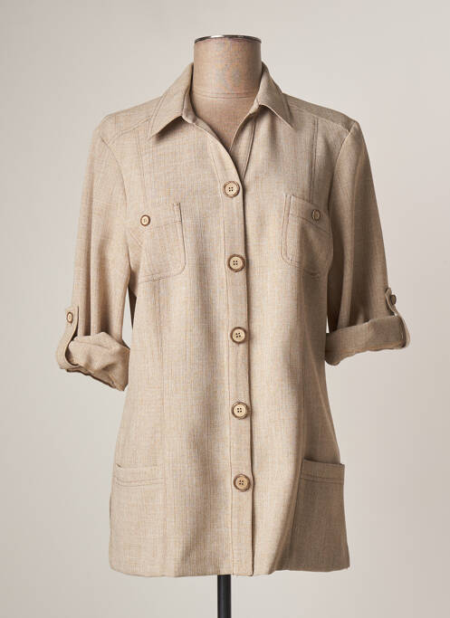 Veste casual poches beige GUY DUBOUIS femme