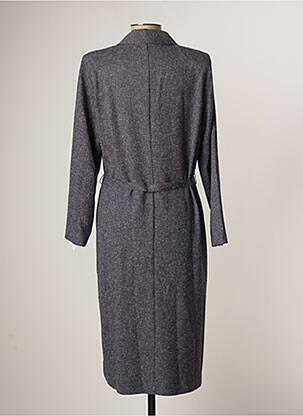 Robe mi-longue manches longues manches longues bleu GUY DUBOUIS femme