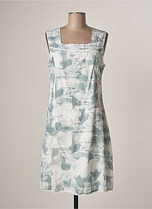 Robe mi-longue imprimé fantaisie sans manche gris MERI & ESCA femme