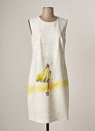 Robe mi-longue imprimé fantaisie sans manche blanc MERI & ESCA femme