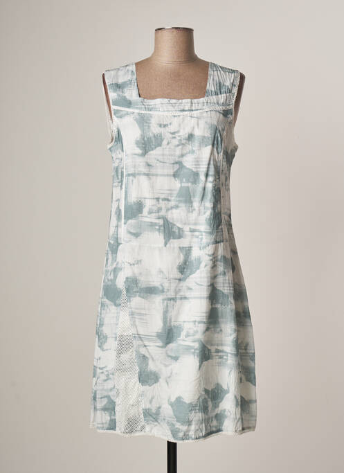 Robe mi-longue imprimé fantaisie sans manche gris MERI & ESCA femme