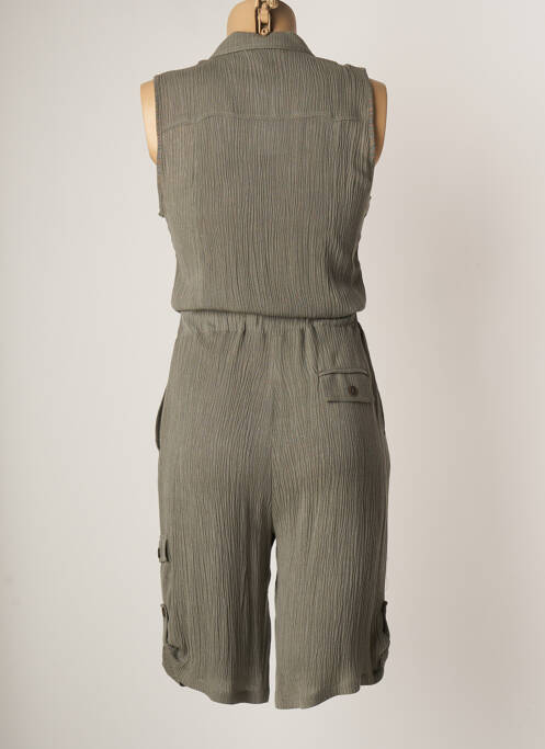 Combishort poches sans manche vert MERI & ESCA femme