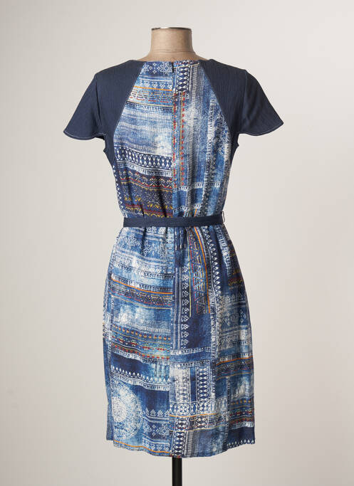 Robe mi-longue bleu GUY DUBOUIS pour femme