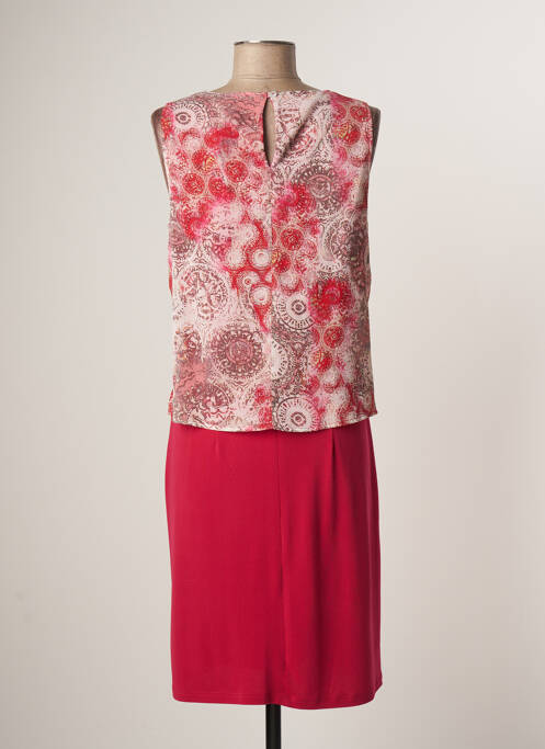 Robe mi-longue rose GUY DUBOUIS pour femme