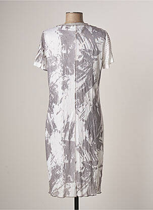 Robe mi-longue manches courtes manches courtes gris MERI & ESCA femme