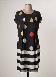 Robe mi-longue coupe fluide manches courtes noir MERI & ESCA femme