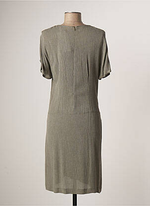 Robe mi-longue manches courtes manches courtes vert MERI & ESCA femme