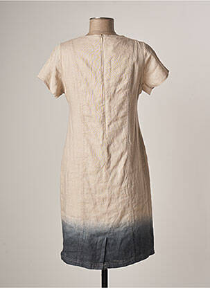 Robe mi-longue manches courtes manches courtes beige MERI & ESCA femme