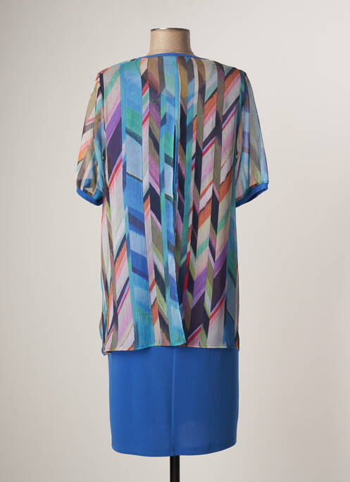 Robe mi-longue bleu FRANCE RIVOIRE pour femme