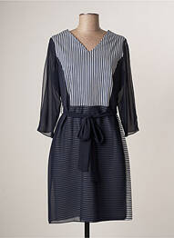 Robe mi-longue manches 3/4 manches 3/4 bleu MERI & ESCA femme