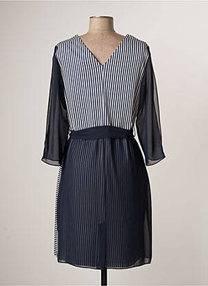 Robe mi-longue manches 3/4 manches 3/4 bleu MERI & ESCA femme