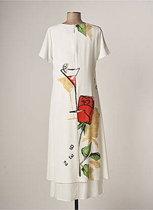 Robe longue manches courtes manches courtes blanc MERI & ESCA femme