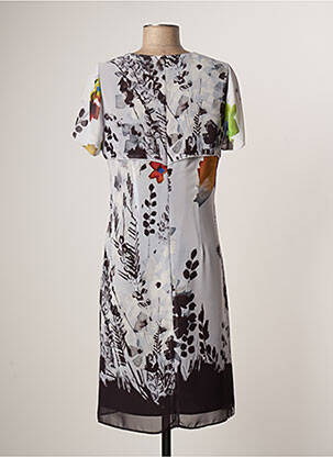 Robe mi-longue coupe fluide manches courtes noir FRANCE RIVOIRE femme