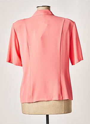 Chemisier tissage crêpe manches courtes rose GUY DUBOUIS femme