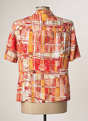 Chemisier manches courtes manches courtes orange FRANCE RIVOIRE femme