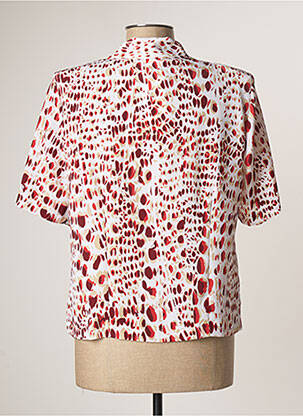 Chemisier coupe cintrée manches courtes rouge FRANCE RIVOIRE femme