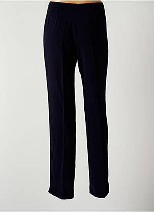 Pantalon droit tissage crêpe taille normale bleu GUY DUBOUIS femme