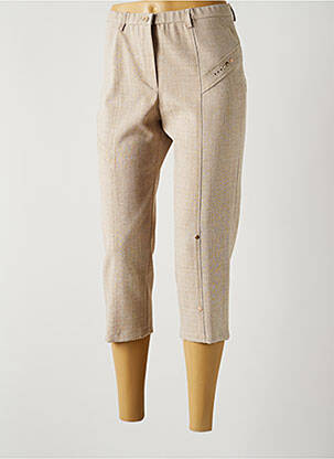 Pantacourt stretch taille normale beige GUY DUBOUIS femme