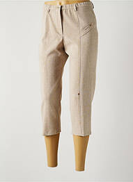 Pantacourt coupe droite taille normale beige GUY DUBOUIS femme