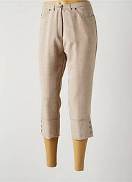 Pantacourt stretch taille normale beige GUY DUBOUIS femme