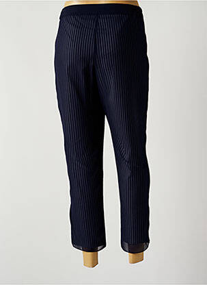 Pantalon 7/8 fermeture zippée sous rabat boutonné taille normale bleu MERI & ESCA femme