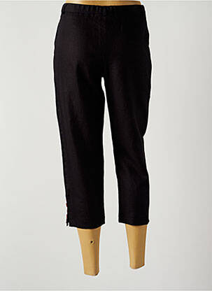 Pantacourt coupe droite taille normale noir FRANCE RIVOIRE femme