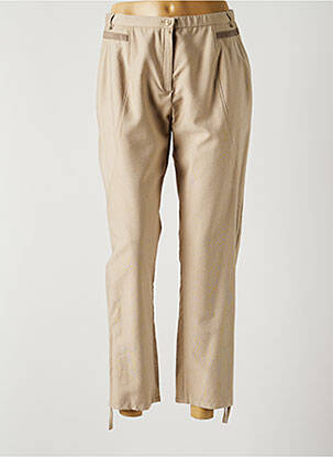 Pantalon 7/8 fermeture zippée sous rabat boutonné taille normale vert MERI & ESCA femme