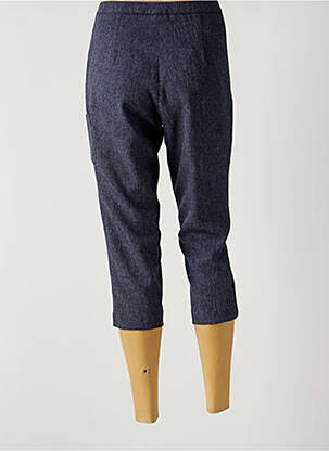 Pantacourt taille haute taille haute bleu GUY DUBOUIS femme