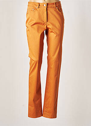 Pantalon droit stretch taille normale orange GREGORY PAT femme