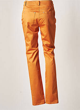 Pantalon droit stretch taille normale orange GREGORY PAT femme