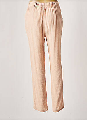 Pantalon droit tissage crêpe taille normale rose MERI & ESCA femme
