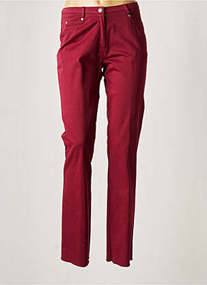 Jeans coupe droite rouge GUY DUBOUIS pour femme