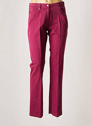 Jeans coupe droite violet GUY DUBOUIS pour femme