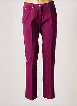 Pantalon droit violet GUY DUBOUIS pour femme