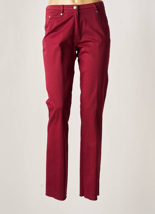Jeans coupe droite rouge GUY DUBOUIS pour femme