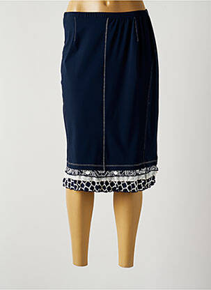 Jupe mi-longue taille haute bleu FRANCE RIVOIRE femme