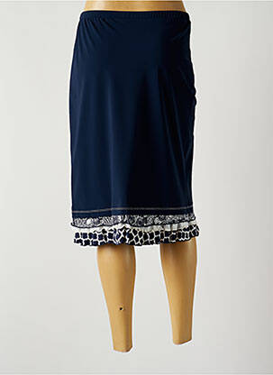 Jupe mi-longue taille haute bleu FRANCE RIVOIRE femme